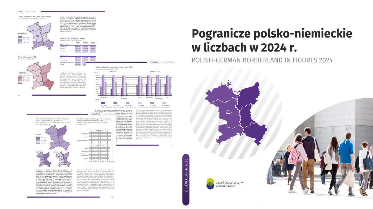 Okładka Pogranicze polsko-niemieckie w liczbach w 2024 roku