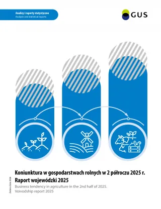 Powiększ obraz: Cover of the publication Business tendency in agriculture in the 2nd half of 2025. Voivodship report 2025