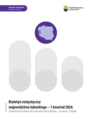 Powiększ obraz: Cover of the Statistical Bulletin of the Lubuskie Voivodship.